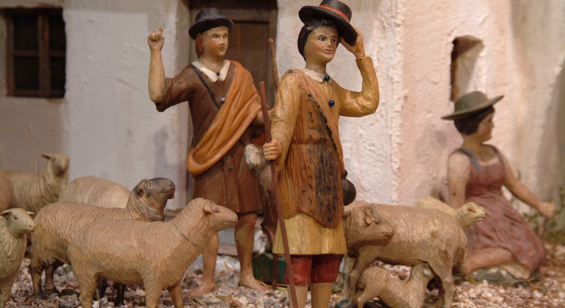 Statuette in legno di pastori e pecore | © APT Fiemme e Cembra